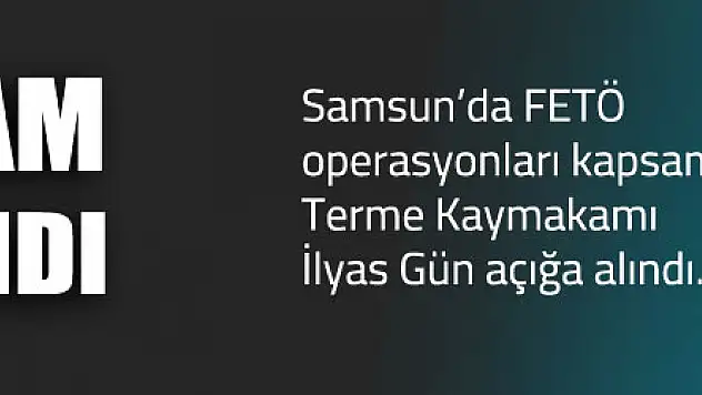 Terme Kaymakamı açığa alındı