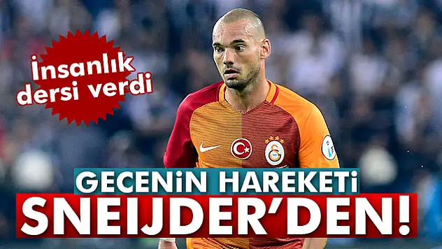 Sneijder, madalyasını engelli bir taraftara hediye etti