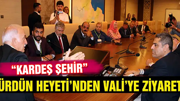 Ürdün heyeti Vali Şahin'i ziyaret etti