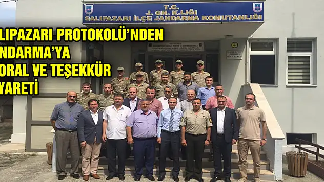 SALIPAZARI PROTOKOLÜ'NDEN JANDARMA'YA MORAL VE TEŞEKKÜR ZİYARETİ