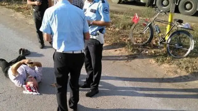 Bisikletten düşen kişi yaralandı