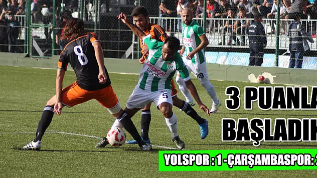 ÇARŞAMBASPOR 3 PUANLA BAŞLADI