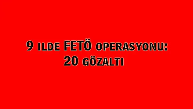  9 ilde FETÖ operasyonu: 20 gözaltı