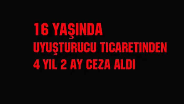 16 yaşında uyuşturucu ticaretinden 4 yıl 2 ay ceza aldı