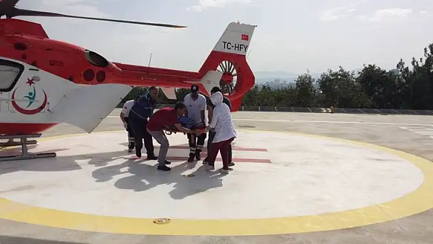 Ambulans helikopter vurulan çoban için havalandı