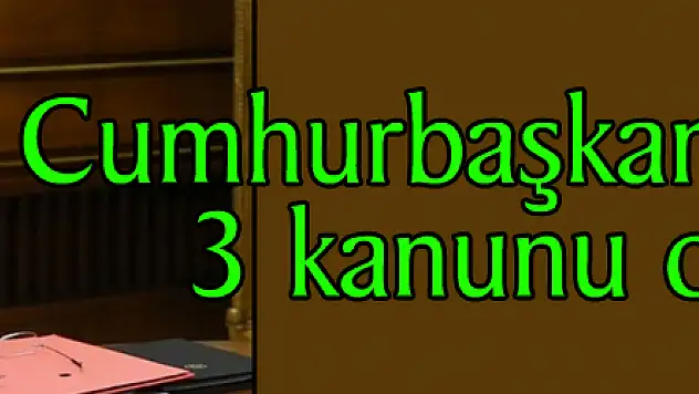 Cumhurbaşkanı Erdoğan 3 kanunu onayladı