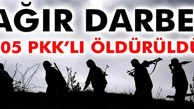 TSK: 105 PKK'lı terörist öldürüldü