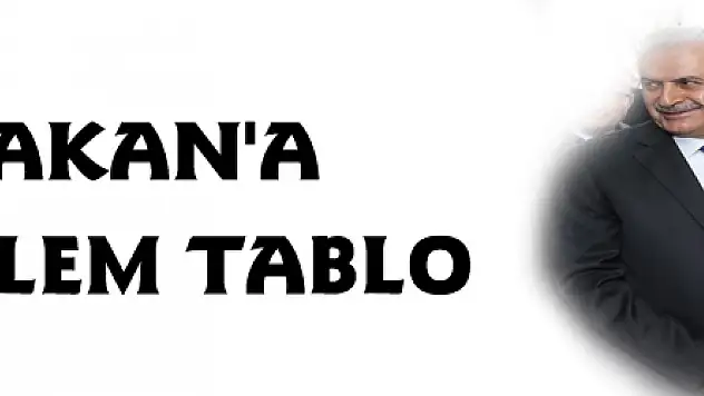 BAŞBAKAN'A KARAKALEM TABLO