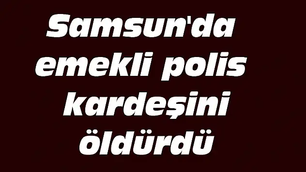 Samsun'da emekli polis kardeşini öldürdü