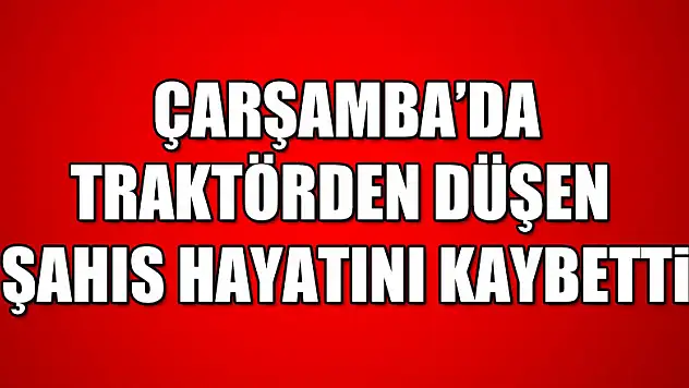 Traktörden düşen şahıs hayatını kaybetti