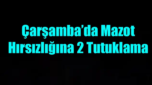 Çarşamba'da mazot hırsızlığına 2 tutuklama