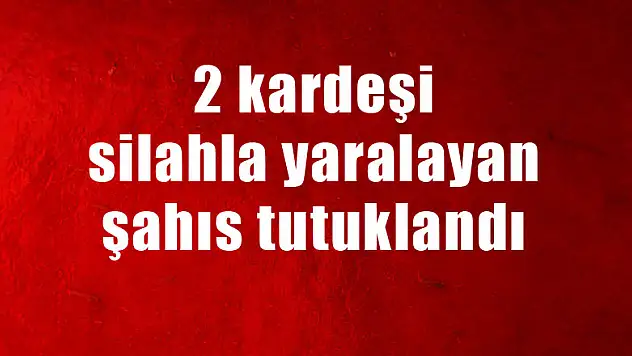 2 kardeşi silahla yaralayan şahıs tutuklandı