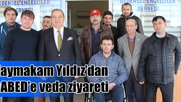 Kaymakam Yıldız'dan ÇABED'e veda ziyareti