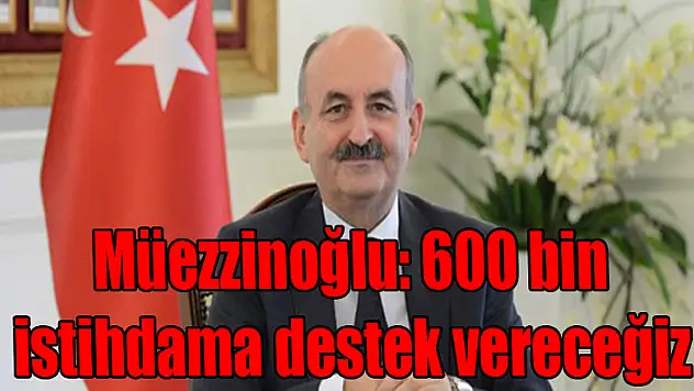 Müezzinoğlu: 600 bin istihdama destek vereceğiz