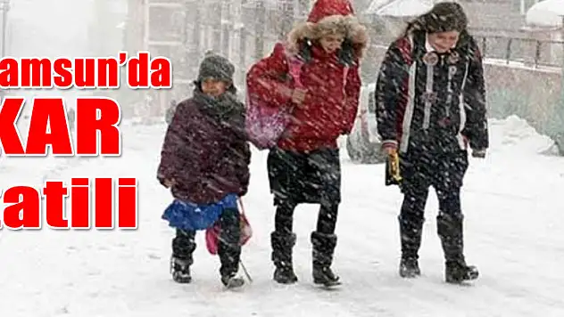 Samsun'da kar tatili