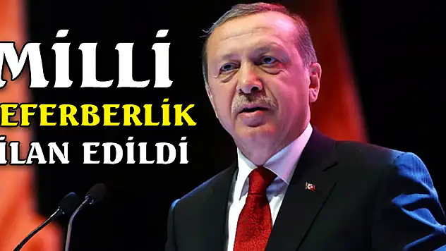 Erdoğan: 'Milli seferberlik ilan ediyorum'