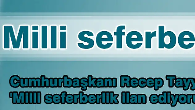 Milli seferberlik nedir?