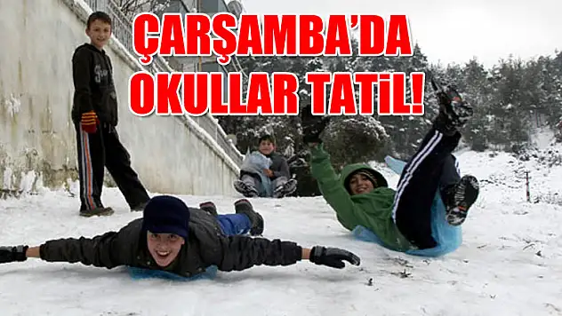 ÇARŞAMBA'DA OKULLAR TATİL!