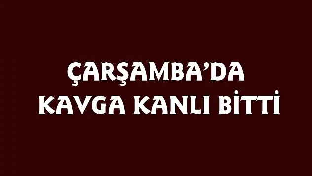 Çarşamba'da kavga kanlı bitti