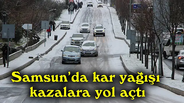 Samsun'da kar yağışı kazalara yol açtı