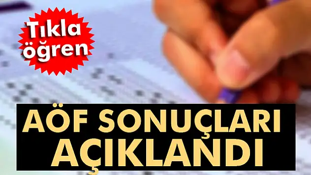 14-15 Ocak AÖF sonuçları sorgulama (AÖF sonuç) AÖF sınav sonuçları açıklandı