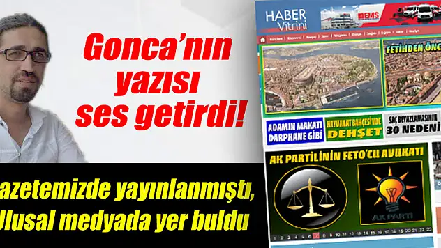 Gonca'nın yazısı ses getirdi!