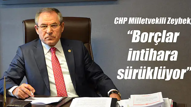 CHP Milletvekili Zeybek, 'Borçlar intihara sürüklüyor'
