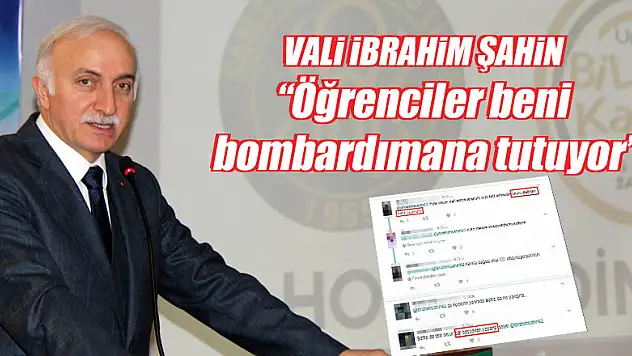 VALİ ŞAHİN YAKIŞMIYOR