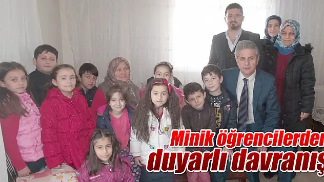 Minik öğrencilerden duyarlı bir davranış