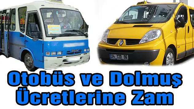 Samsun'da otobüs ve dolmuş ücretlerine zam