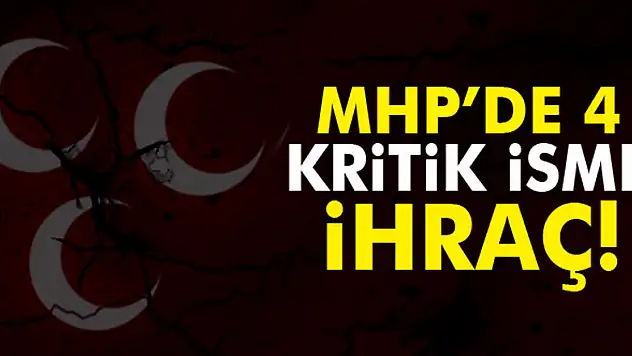 <span class'blink'>MHP'de 4 isim ihraç edildi</span>