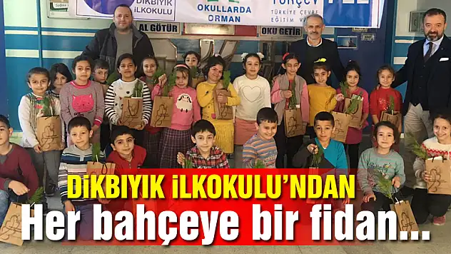 Her bahçeye bir fidan...