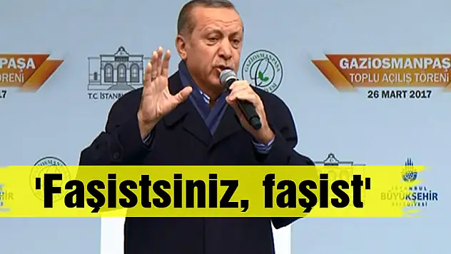 Cumhurbaşkanı Erdoğan: 'Faşistsiniz, faşist'