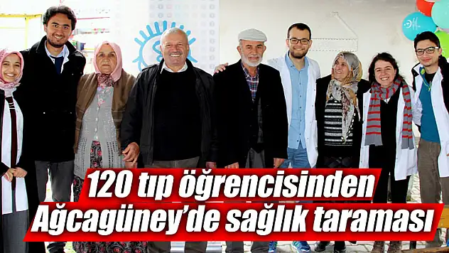 120 tıp öğrencisinden Ağcagüney'de sağlık taraması