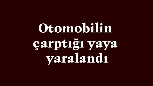 Otomobilin çarptığı yaya yaralandı