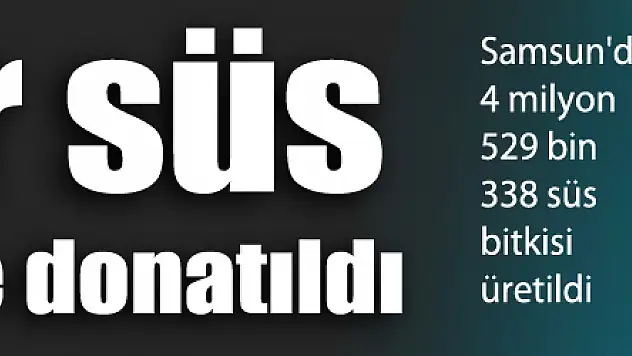 Şehir süs bitkileriyle donatıldı