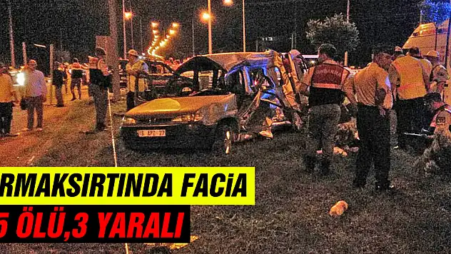 Çarşamba'da Trafik kazası 5 Ölü, 3 Yaralı