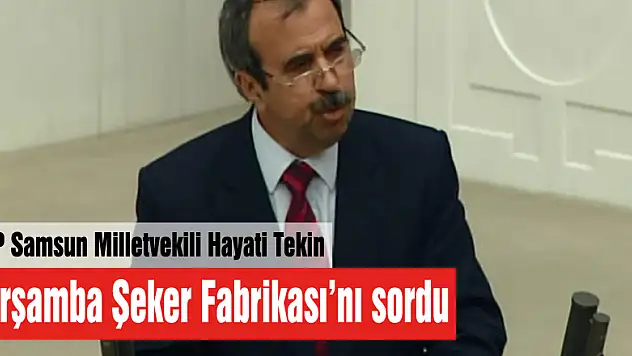 Tekin Çarşamba Şeker Fabrikası'nı sordu
