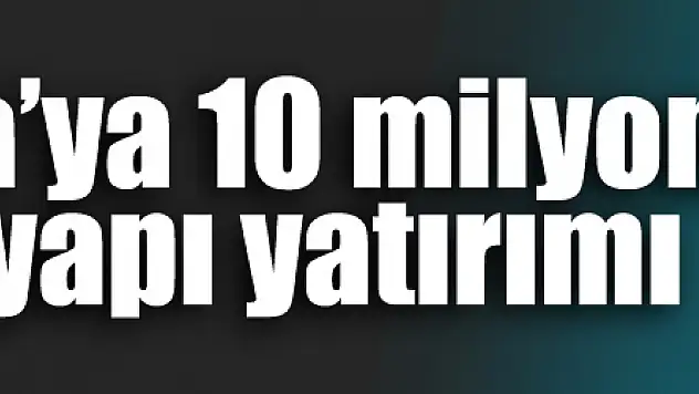 Çarşamba'ya 10 milyon liralık alt yapı yatırımı