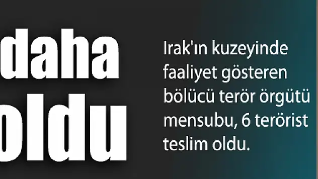 6 terörist daha teslim oldu