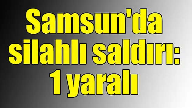 Samsun'da silahlı saldırı: 1 yaralı