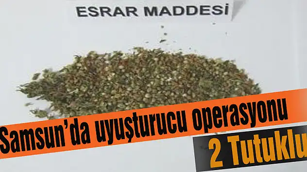 Samsun'da uyuşturucu operasyonu: 2 tutuklama