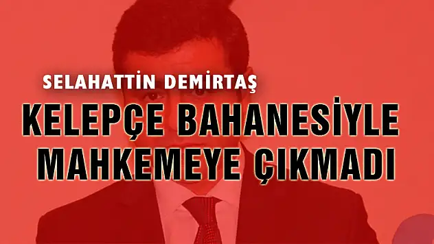 Demirtaş, kelepçelerle mahkemeye çıkmak istemedi