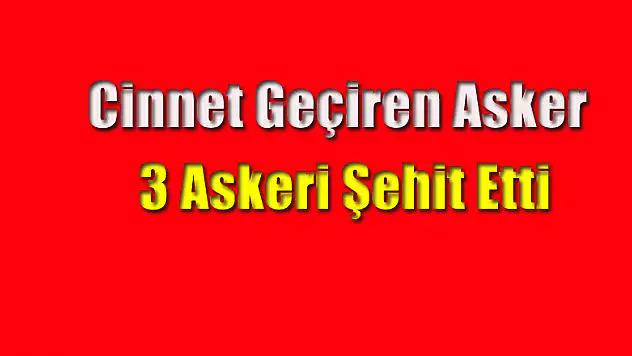 Cinnet getiren asker 3 arkadaşını şehit etti!