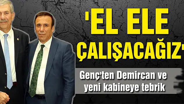 Genç'ten Demircan ve yeni kabineye tebrik