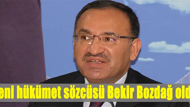 Yeni hükümet sözcüsü Bekir Bozdağ oldu