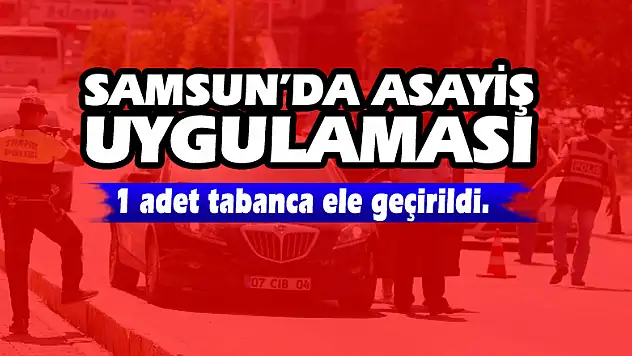 Samsun'da asayiş uygulaması