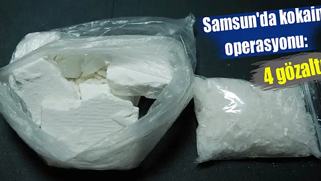 Samsun'da kokain operasyonu: 4 gözaltı
