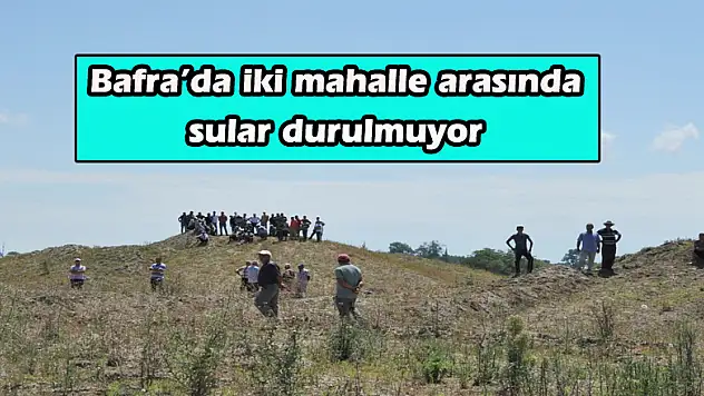 Bafra'da iki mahalle arasında sular durulmuyor