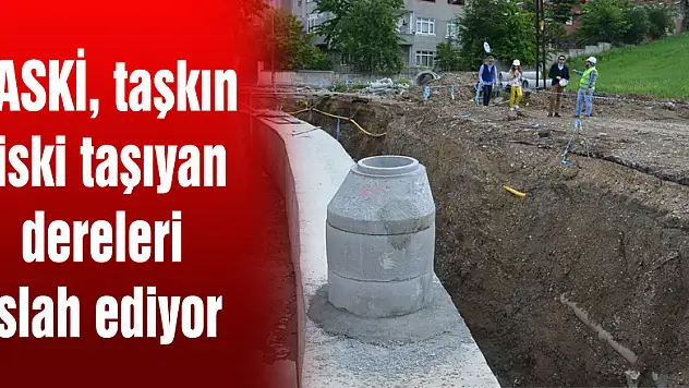 SASKİ, taşkın riski taşıyan dereleri ıslah ediyor
